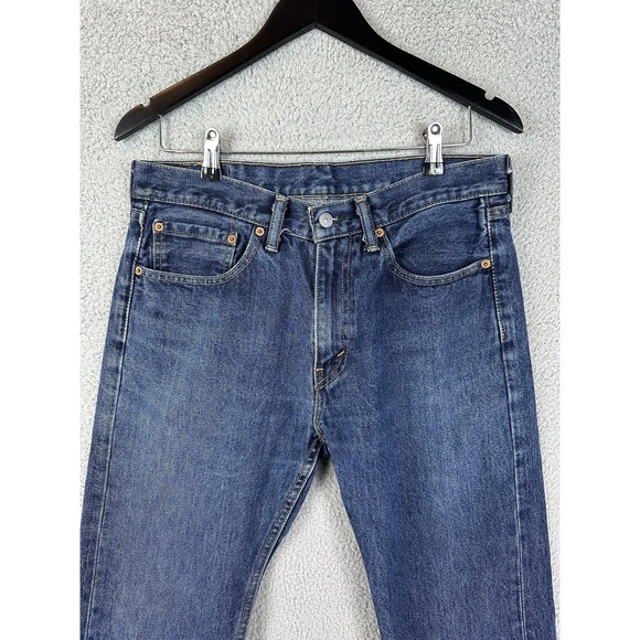 Levis 505 Jeans Mens 32x36 Blue Denim Straight Leg Zip Fly Regular Fit Classic